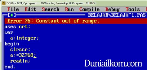 Pengertian Dan Cara Penggunaan Tipe Data Integer Pascal Duniailkom