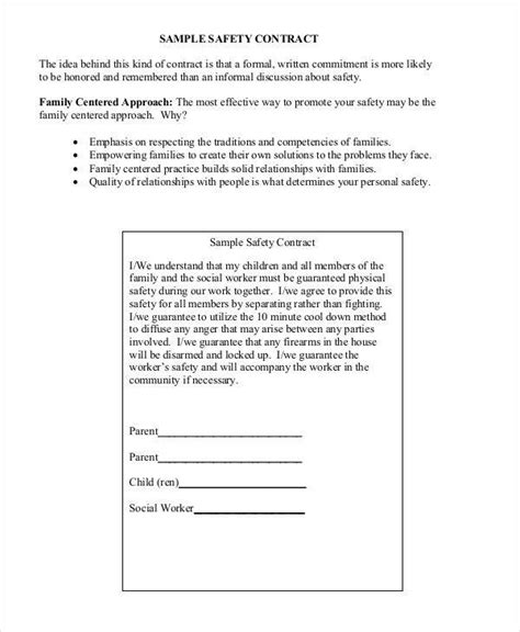 Free 9 Safety Contract Samples And Templates In Pdf Ms Word