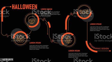 Halloween Infographic Template Halloween Holiday Concept Icon Banner