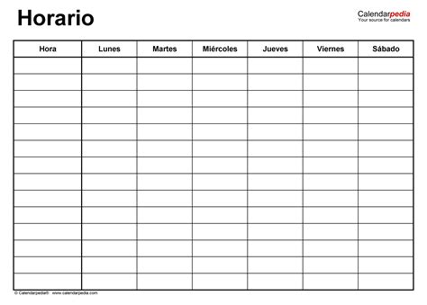 Modelos Horarios Horarios Para Imprimir Plantilla Hor Brentwooddental