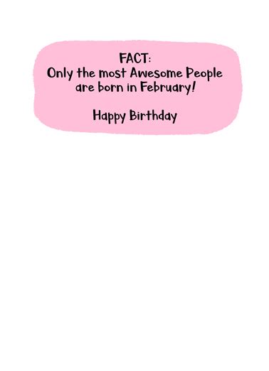 Funny Valentine's Day Card - "February Birthday Facts" from CardFool.com