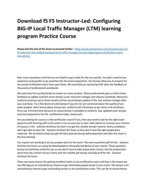 Ppt F5 F5 Instructor Led Configuring Big Ip Local Traffic Manager