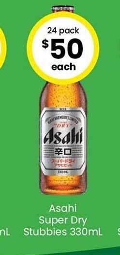 Asahi Super Dry Stubbies 330ml Offer At The Bottle O