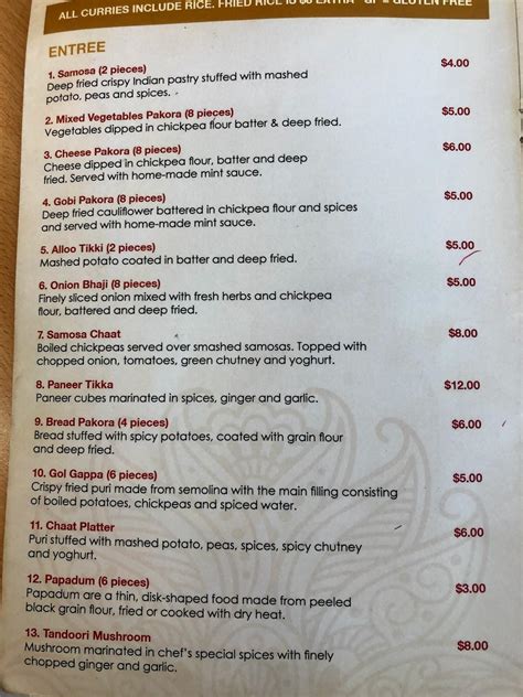 Menu At Kebab N Curry Hut Restaurant Swan Hill