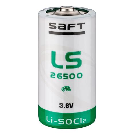 SAFT LS26500 Lithium 3 6V 7 7Ah Li SOCI2 C Size Bobbin Cell