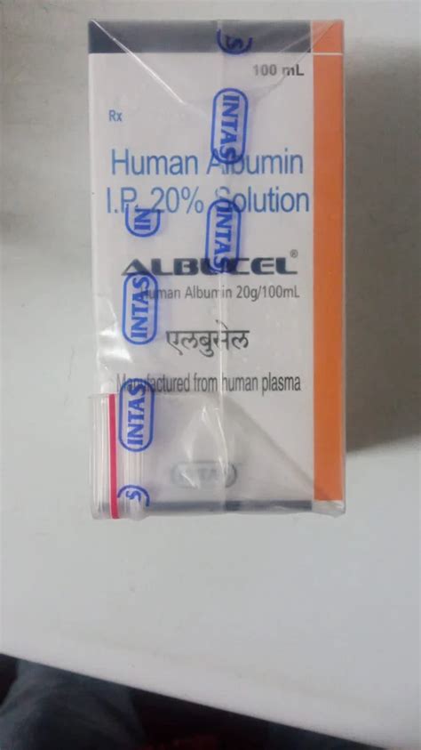 Albucel 20 Human Albumin 20 100 Ml At 5800 Bottle In Mohali ID