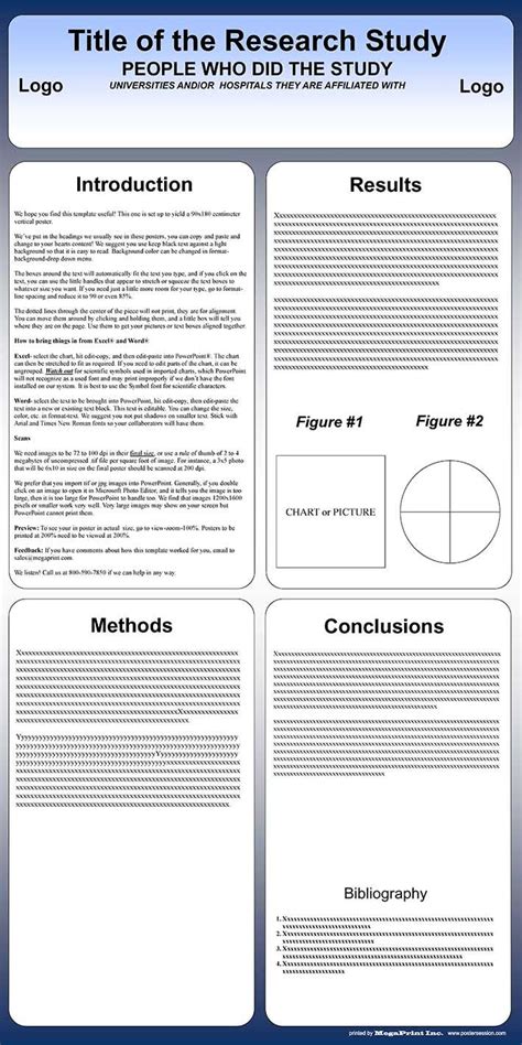 90x180 Cm Poster Presentation Template Scientific Poster Template