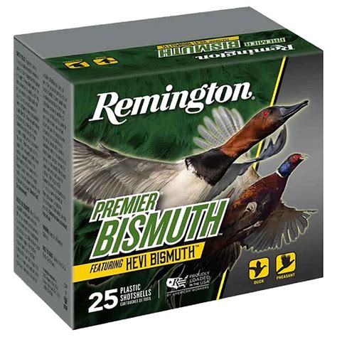 Remington Premier Bismuth 410 Gauge 3in 4 9 16oz Waterfowl Shotshells 25 Rounds Sportsman S