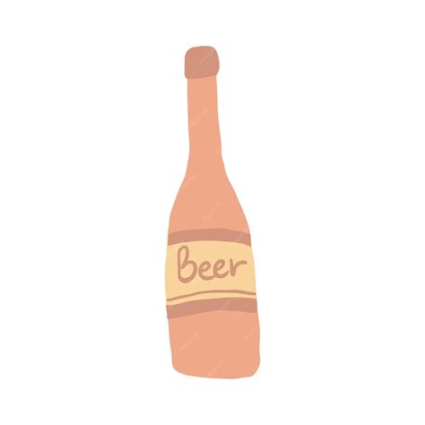 Premium Vector Funny Alcohol Craft Beer Bottle In Doodle Style