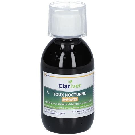 Cooper Clariver Toux Nocturne Enfant Sirop Solution Buvable 150 Ml