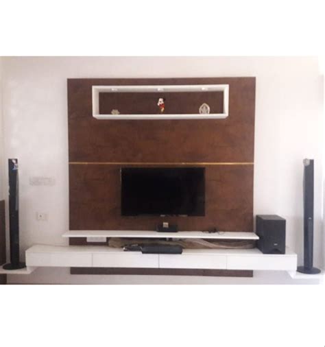 Brown Wall Mounted Wooden Tv Unit For Home And Hotel At Rs Sq Ft