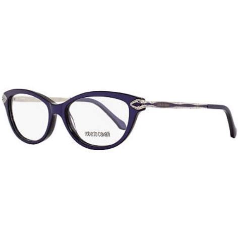 Roberto Cavalli Cat Eye Eyeglasses Rc813 Alkalurops 080 Size 52mm Dark Lavender 058212163471