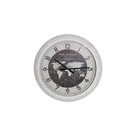 Horloge Murale Thyann Home Decor Noir Verre Fer Mappemonde X X