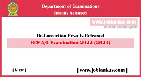 G C E A L Exam Re Correction Results 2022 2023 Released Online