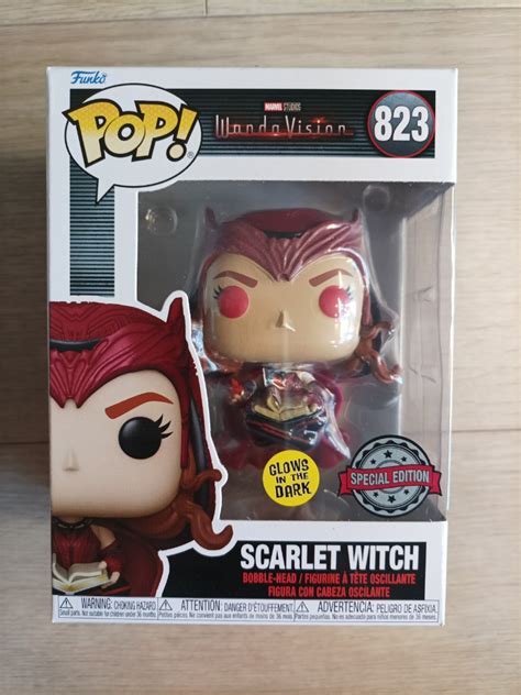 Funko Pop Marvel WandaVision Scarlet Witch Darkhold GITD Hobbies