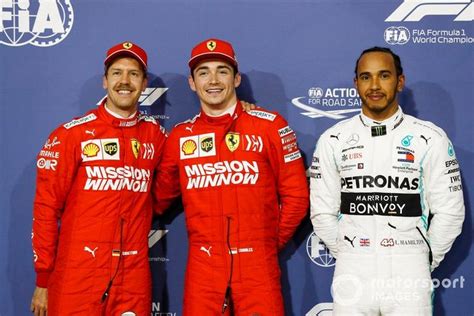 Sebastian Vettel Ferrari Charles Leclerc Ferrari En Lewis Hamilton