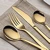 Berglander Piece Titanium Gold Plated Stainless Steel Flatware Set