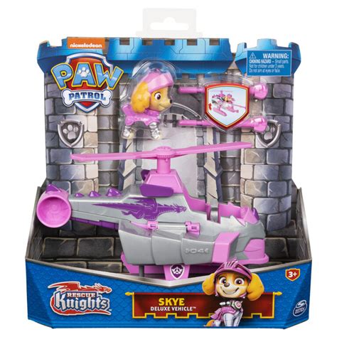 Paw Patrol Rescue Knights Skye Transforming Toy Car With Collectible Action Figure Toys R Us