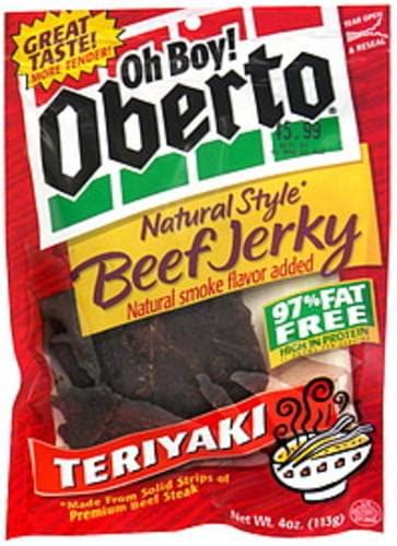 Oh Boy Oberto Teriyaki Natural Style Beef Jerky Oz Nutrition