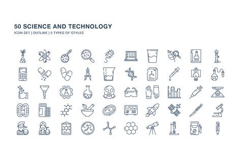 Science And Technology Icon Set - Design Cuts