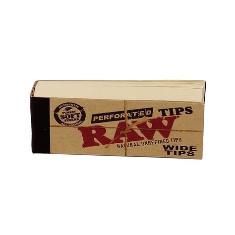 Raw Wide Tips King Size Perforated Unbleached Filtertips 40x Booklets