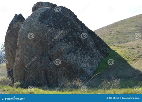 Whale Rock Stock Image Image Of Clouds Large California 94654455