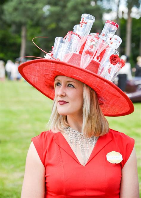 Royal Ascot: Wild Hat That Slipped Past The Fashion Police- champagne anyone? Crazy Hat Day ...