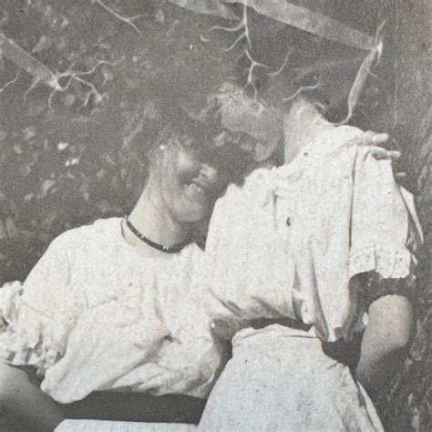 Sapphic Embrace Early 1900s Vintage Photo Lesbian Interest Pride