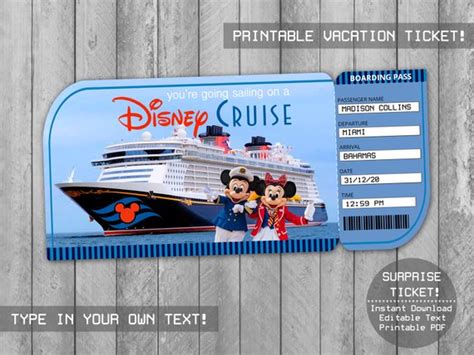 Disney Ticket Printable