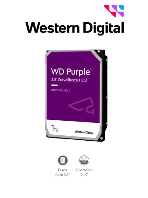 WD10PURZ Disco Duro De 1TB Purple Especial Para Video