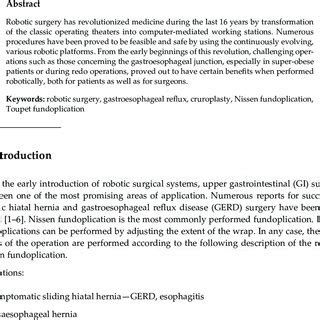 Normal anatomy of the esophageal hiatus shown with examples of ...