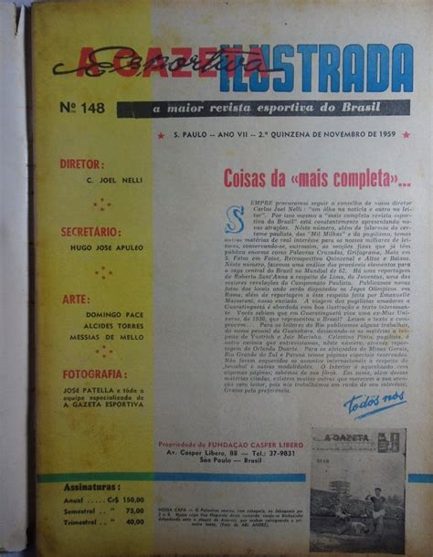 Football Document Revista A Gazeta Esportiva Ilustrada N148 1959