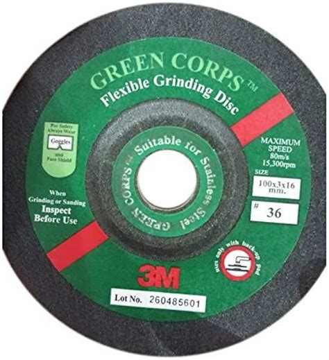 Stainless Steel Round M Green Corps Flexible Grinding Wheel At Rs