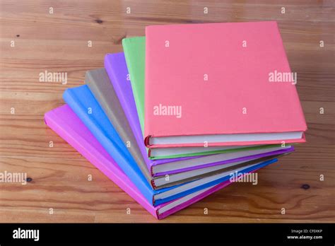 Stack of colorful real books Stock Photo - Alamy