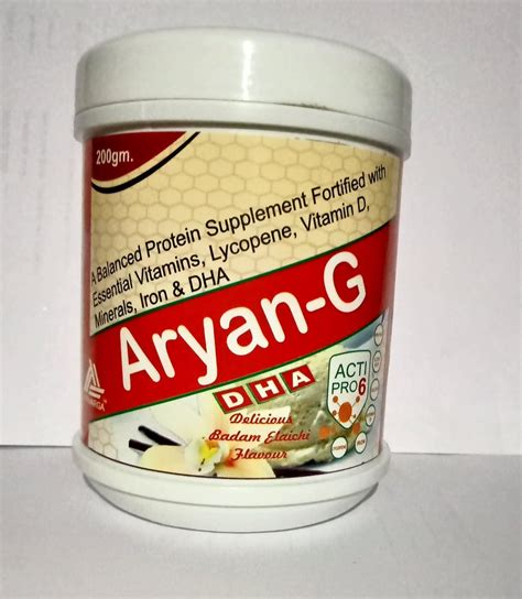 Aryan G Badam Elaichi Protein Powder With Dha And With Lycopene Packaging Size 200 Gm At Rs