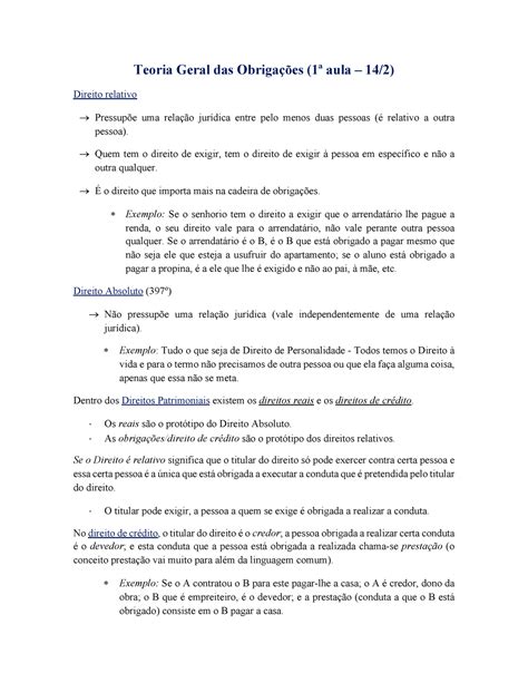 Obriga Es Final Aulas Do Professor Jos Gonzalez Teoria Geral