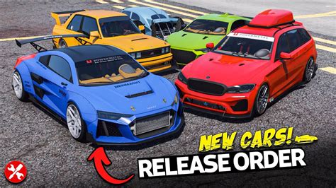 Gta Online New Release Order For All Drip Feed Cars Youtube