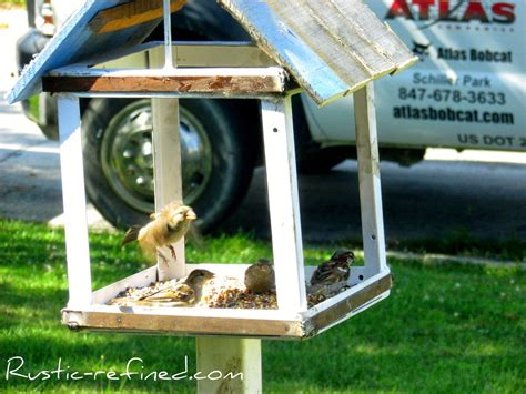 Yard Art Fest Rusty Metal Bird Feeder Using Metal Scrap Bird