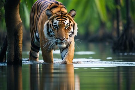 Tiger Habitat In Mangrove Swamps