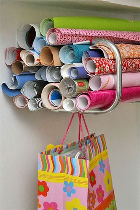 Creative Wrapping Paper Storage Ideas