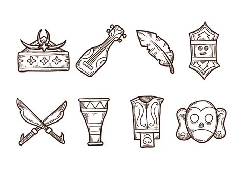 Dayak Icons Vector 163976 Vector Art at Vecteezy