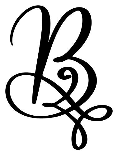 Hand Drawn Calligraphy Letter B Script Royalty Free Vector