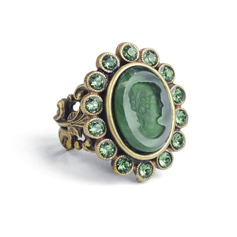 Cameo Intaglio Ring Vintage Glamour Ring Vintage Cameo Etsy