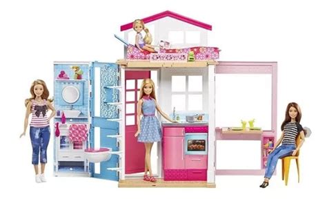 Set De Juego Barbie Casa Glam Pisos Portatil Con Mu Eca En Venta En