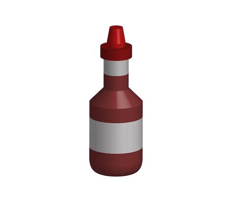 Premium Vector Threedimensional Red Sauce Bottle