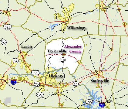 Alexander County Nc Map - Bell Marika