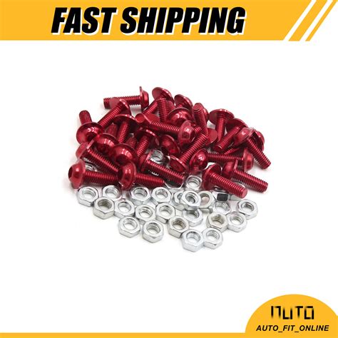 Thirty M Red Aluminum Alloy Hex Socket Head Motorcycle Fairing Bolts