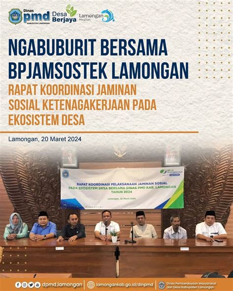 NGABUBURIT BERSAMA BPJAMSOSTEK LAMONGAN RAPAT KOORDINASI JAMINAN