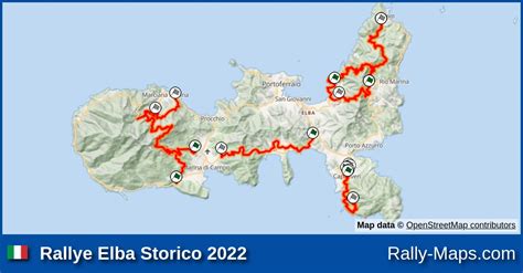 Streckenverlauf Rallye Elba Storico 2022 EHRC RallyeKarte De