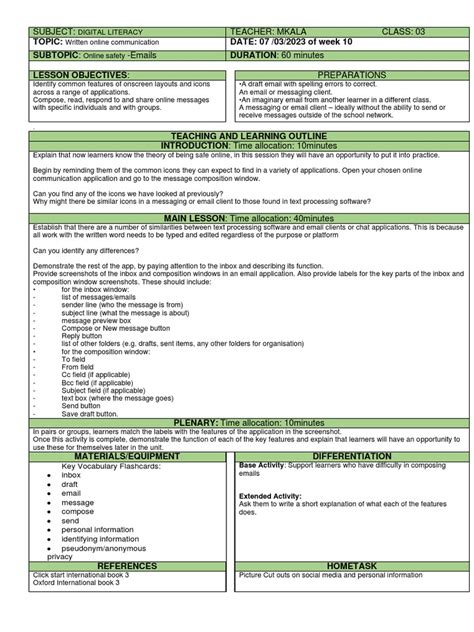 Year 3 Ict Lesson Plan Week 10 Pdf Pdf Application Software Icon Computing